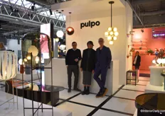 Hansjorg Ernst and Ursula and Patrick l’Hoste from Pulpo. The German company works with different designers. Like with the Oda Lamp, designed by Sebastian Herkner. They’re celebrating its 10th anniversary this year.